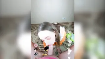Funny CHALLENGE - my Stepbrother Visited me last Weekend and we did a Live Stream of me Blowing his cock