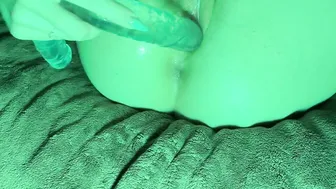 Anal into a tight booty while my hubby is not at home I cum from a long toy
