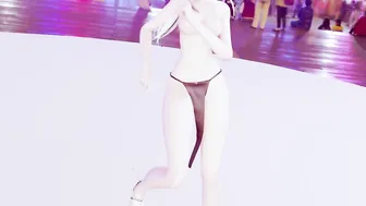 【MMD R-barely legal SEX DANCE】INTENSE CITY HAKU DANCING SHOWING HER GIGANTIC EXITTING BOOBIES セクシーな女の子[MMD]