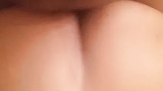 Bent over inside the bath