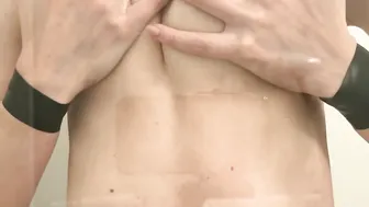 having fun with breasts inside shower breast milk Hottie