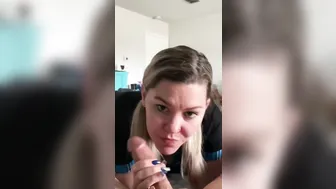 Pov Bordhousewife offer irresistible fellatio