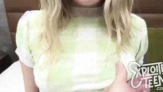 This blonde 19 yo cocksucker stars into this casting porn two