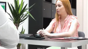LOAN4K. Women is desperate and the loan manager decides to boned her