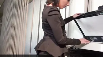 goddess dark haired fucks at the office