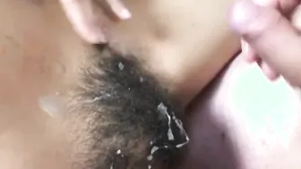 Penis fucking bushy pussied barely legal getting rammed