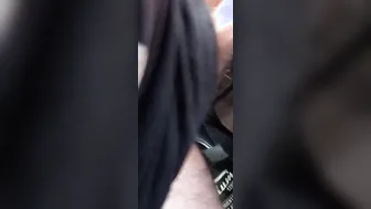 Latin cunt with mouth doing reverse turf job inside the vehicle