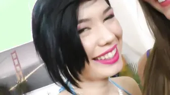 Pretty Women having fun with gigantic sex sex toys