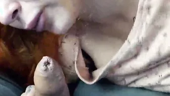 Ginger Suck At Vehicle - POV
