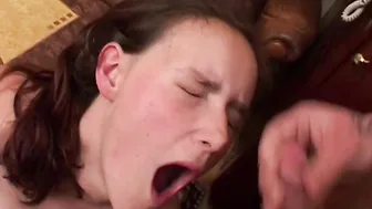 Big Titted pregnant dark haired fucks a gigantic african penis