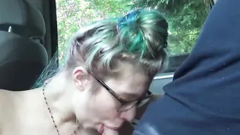 Risky Outdoors Oral Sex Turns Inside Sex
