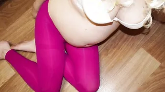 The pregnant MILF inside the photos with slim legs inside different stockings and a Bombshell outfit shows off her elastic