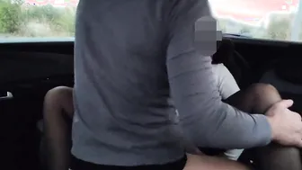 Dogging my wifey inside outdoor vehicle parking squirting and fucking an voyeur - MissCreamy