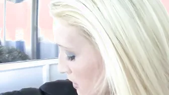 25 year mature blonde stunner is doing her first porn casting with an mature dude