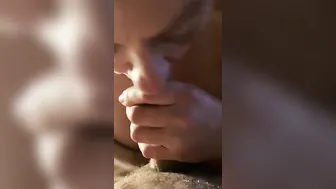 Zoe blows cock