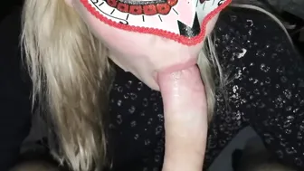 Passionate Blonde No Hands Oral Sex