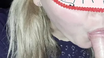 Passionate Blonde No Hands Oral Sex