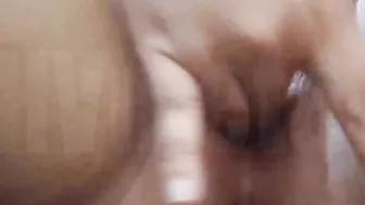 Feeling so turned on that I cum very quick oozing orgasm coming out from my sweet tight vagina
