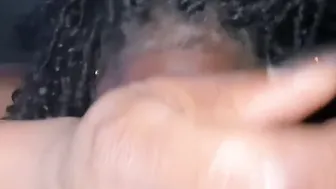 Beauty chocolate mom having fun giving a sloppy gawk twisty combo