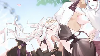 3 Way with goddess schoolgirls / FFM Uncensored Animated (group sex)