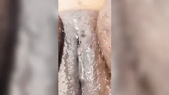 I Love The Way Water Falls On My Fat Snatch - Closeup