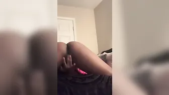 Red Bone With Gigantic Titted Dances And Plays With Her Vagina