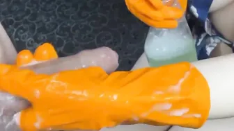Juicy hand job jizzed compilation