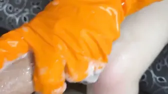 Juicy hand job jizzed compilation