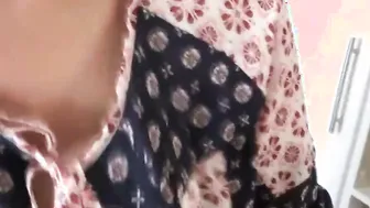 My wifey shows her melons while my friends masturbate