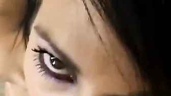 Pierced cocksucker wants to taste cum and gotten creampie on