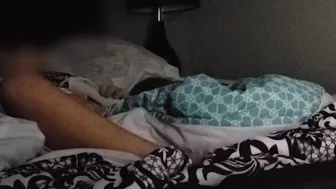 Cougar getting really lusty watching porn before bed. Has rough and longest orgasm.