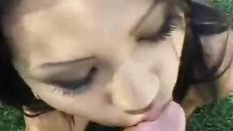 eastern eighteen blows penis outside then getting plowed indoors