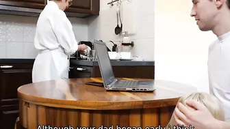 SISPORN. After dinner bro convinces stepsister to have sex