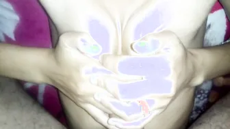 Fuk my fiance tiny boobies and put it into mouthe