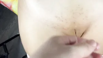 Tight vagina and cum on adorable pink lingerie