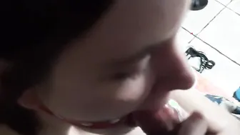 Слюнявый минет teens летней