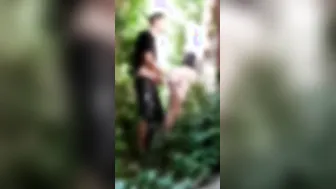 anonymous lovers fucking into the woods