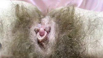 BUSHY TWAT COMPILATION gigantic clitoris closeup amazingly hot bush