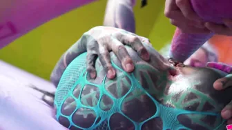 Tattoo 19 year old female domination ANAL pounded strap on gaping booty prolapse filthy huge dildos