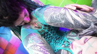 Tattoo 19 year old female domination ANAL pounded strap on gaping booty prolapse filthy huge dildos
