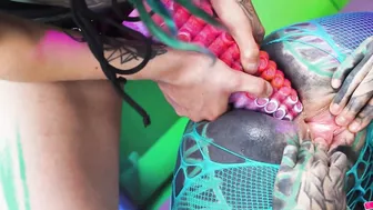 Tattoo 19 year old female domination ANAL pounded strap on gaping booty prolapse filthy huge dildos
