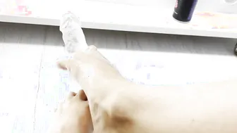 Big Boobed hot plays with cock with foot HD full quality. Pov