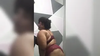 Dancing into red underwear