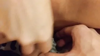 Point of view hand job rubs cock with twat beauty mom
