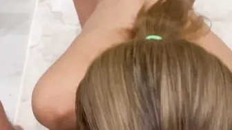 The bimbos is banged inside the mouth and cum abundantly on her hair