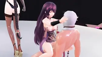 【MMD R-18 year old SEX DANCE】HOT EXTREME SEX 3 WAY HUGE PERVERSE BUTT ROUGH SEX 激しいセックス [MMD]