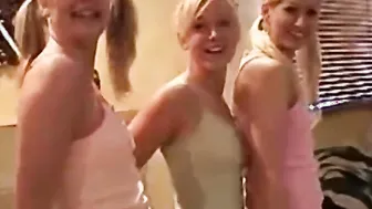 Thin blonde 19 year old gets naked and mastrubates