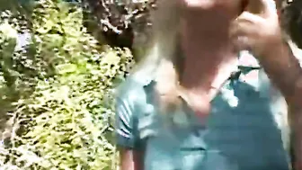 Amateur 19 year old masturbating outside