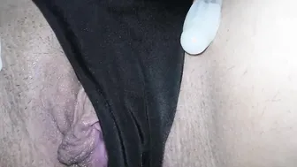 Cuckold hubby found 2 used condoms full of cum inside his wifey twat and cum into her too - Milky
