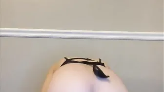 Filthy lil geeks riding her sex toy